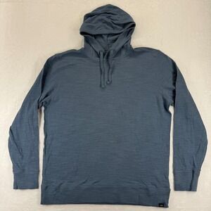 NWOT FAHERTY Organic Cotton Pullover Hoodie Mens XLarge Blue Long Sleeve